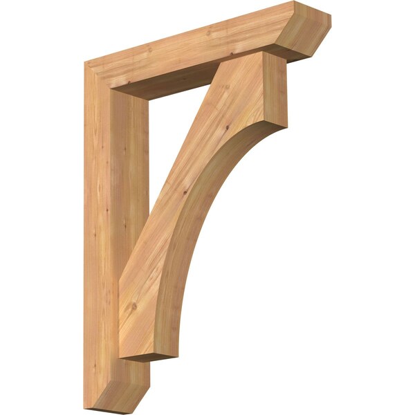 Ekena Millwork Westlake Slat Smooth Bracket w/ Offset Brace, Western Red Cedar, 5 1/2"W x 26"D x 34"H BKT0604X26X34WTL06SWR - main